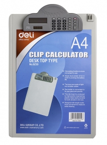 Clipboard with calculator Deli 9259 A4