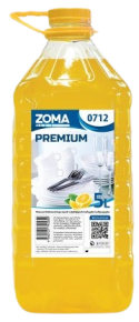Dishwashing liquid Zoma Premium, lemon, 5 l.