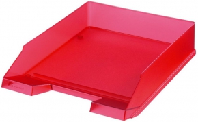 Table shelf Herlitz red semi-transparent