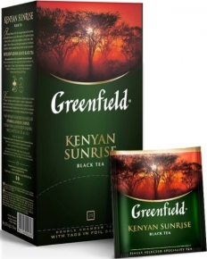 Greenfield Kenyan Sunrise black tea with envelope, 25 pieces
