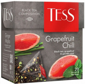 Single tea Tess Grapefruit Chill grapefruit and mint, 20 pieces