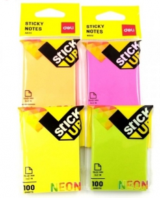 Sticky memo sheets 76X51 mm. 100 f. Deli STICK UP A022