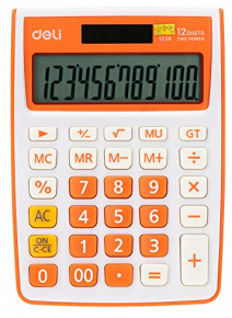 Calculator 12 rows, Deli 1238