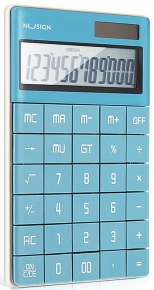 Calculator 12 rows Deli NS041, blue