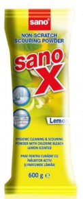 Bath and Kitchen Cleaning Powder Sano X Lemon, 600g.