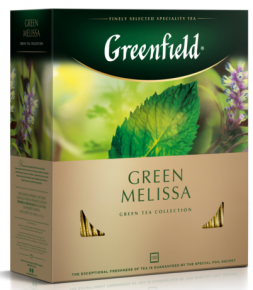 Green tea Greenfield Green Melissa with an envelope, 100 pieces