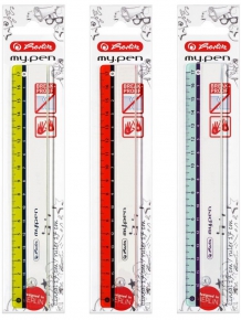 Plastic hard ruler Herlitz, 17 cm.