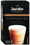 ხსნადი ყავა Jardin Cappuccino, 8 ცალი, 18 გრ. შეფუთვა