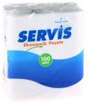 ხელსახოცი Servis, 22x26 სმ., 1 ფენა, 100 ცალი, შეფუთვაში