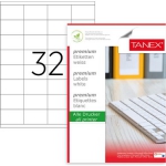 ლეიბლი 32 ნაჭრიანი TANEX, 52.5x35 მმ. 100ფ. 3200ც.