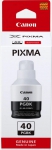 ორიგინალი ფერადი ჭავლური კარტრიჯი Canon GI-40 BK, ფერი Black