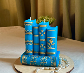 Decorative candle - books, 1pc.
