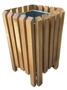 Wooden recycle bin, rectangular, 45L.