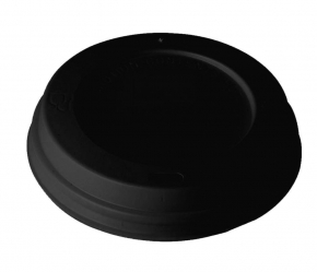 Paper cup lid 236/360 ml. 8oz 80mm. Black 100 pcs.