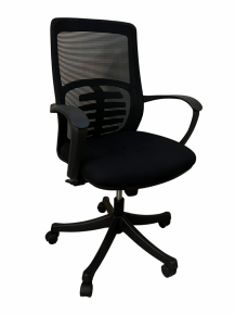 Office chair mesh, black