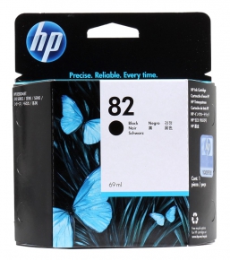 ორიგინალი ფერადი ჭავლური კარტრიჯი HP 82 (CH565A) ფერი BLACK 69 ml.