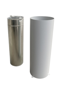 Metal Recycle Bin with Inner Bucket, 80X30cm.