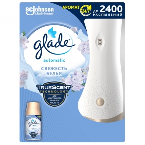 Glade automatic air Spray, Freshness of linen + replacement bottle 269 ml.