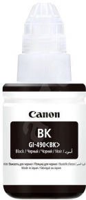 ფერადი ჭავლური პრინტერის მელანი Canon GI-490 ფერი Black