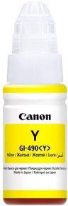 ფერადი ჭავლური პრინტერის მელანი Canon GI-490 ფერი Yellow