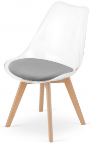 chair with a tough back, gray