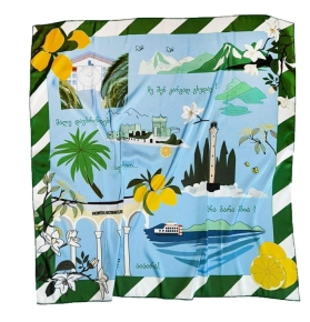 აბრეშუმის შარფი - აფხაზეთი, 70X70სმ.