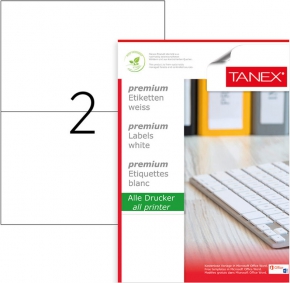 Label 2-section TANEX TW 2102 210x148.5 mm. 100 f. 200 pcs.