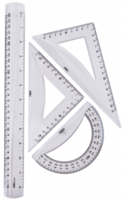Set of rulers Deli G005 12, 4 pieces