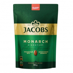 Instant coffee Jacobs Monarch, 190 grams, in economical packaging