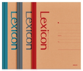 რვეული B5 Deli Lexicon 23214, ცალხაზიანი, 80ფ. ფერადი