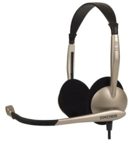 ყურსასმენი Koss CS100, მიკროფონით, ოქროსფერი