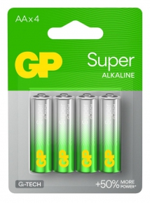 ბატარეა GP Super Alkaline AA, 4 ცალი