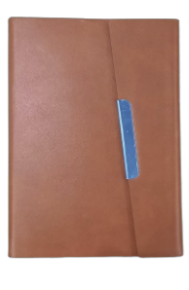Notebook A5, with leather cover, drawer, magnetic closure