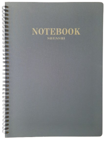 Notebook A4 Shenshi, side spiral, plastic cover, single line