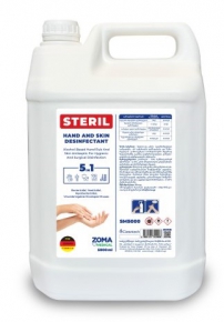 Hand and Skin Disinfectant Liquid Zoma Steril, 5L.