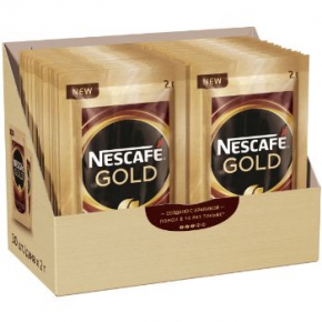 Instant coffee Nescafe Gold in a single-use package, 2 g.