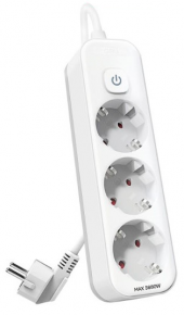 Power Strip Deli T431, 3 outlets, 1,8m.