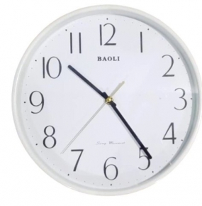 Wall Clock Baoli, 30cm. White