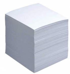 White memo sheets Ballet Universal, 90X85 mm. 80 gr. 500 f.