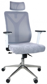 Office chair with mesh back, gray