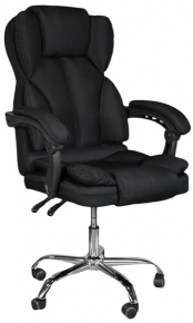 Office chair with fabric surface, black