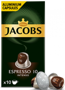 Coffee capsule Jacobs Espresso Intenso Aluminum Capsules, 10 pieces