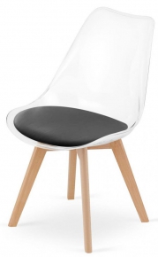chair with hard back, black