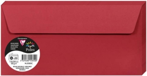 Diplomatic Envelopes Clairefontaine, 110X220mm. 120g. 20pcs. Red
