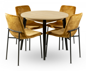 Round Table 90Q + 4 Chairs