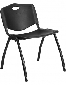 Office chair IZO, plastic, metal frame, black