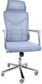 Office chair with mesh back, gray