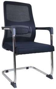Conference chair, fixed, black