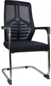 Conference chair, fixed, black