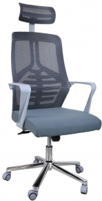 Office chair with fabric surface, dark gray